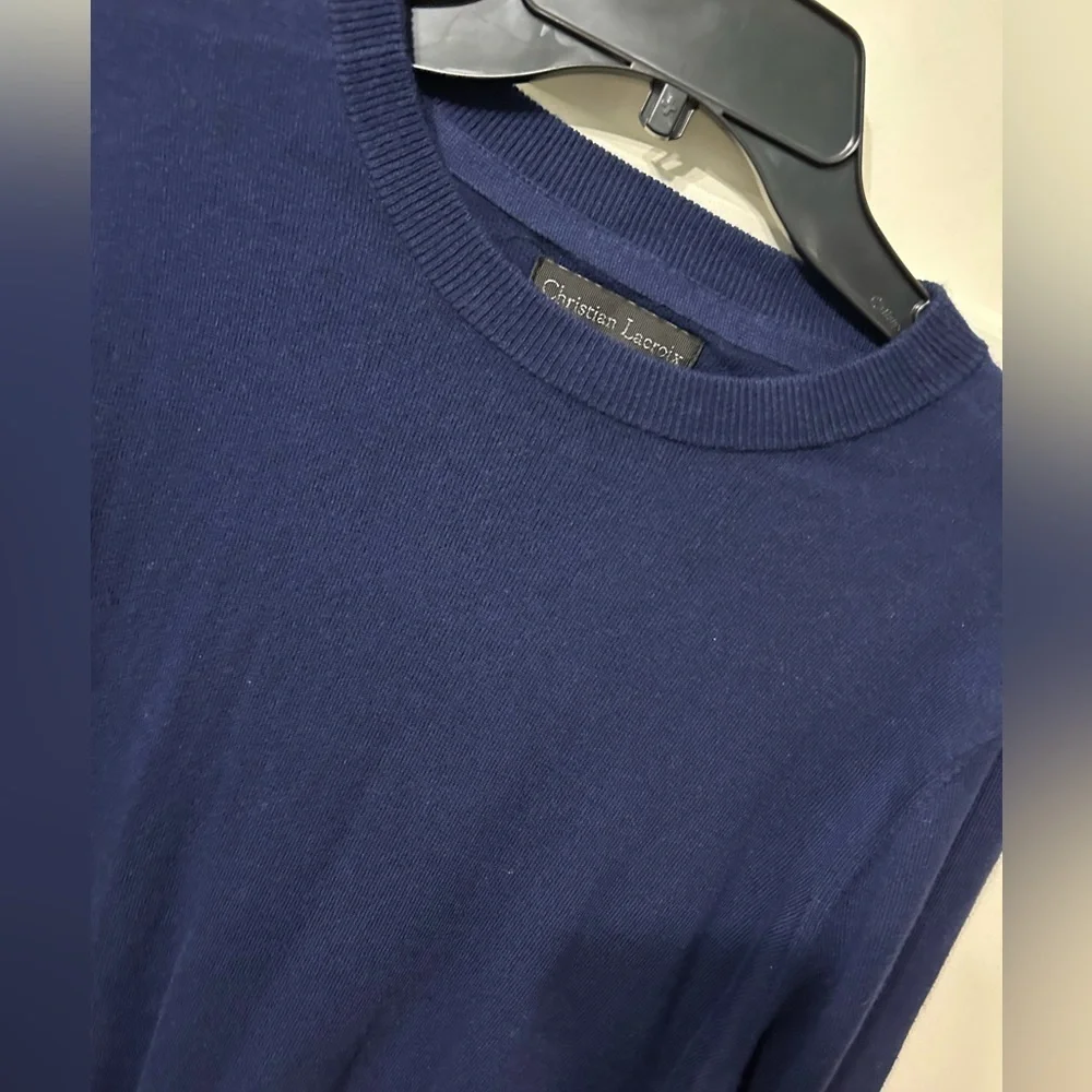 CHRISTIAN LACROIX Size Small Sweater Navy
